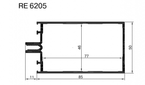Стойка-ригель 85мм 6,4 м