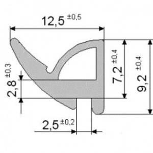 Уплотнитель REG 015/FRK 36 (ЧЕРНЫЙ)(1 кор.= 250м.п.)  СП Казань
