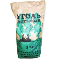Уголь березовый в мешке 3 кг. 