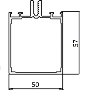 Стойка-ригель 57мм 6,6 м RAL 9016