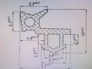 Уплотнитель VEKA-254.1 (БЕЛЫЙ)(1 кор.= 300м.п.) СП Казань