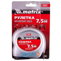 Рулетка Magnetic 7,5 м х 25 мм магнитный зацеп. MATRIX  код 31012