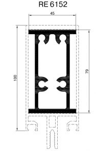 RE 6152 Сухарный профиль 79мм. 6,4м