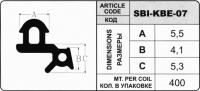 1 Уплотнитель 254 белый (1 кор.- 400 м.п.) 